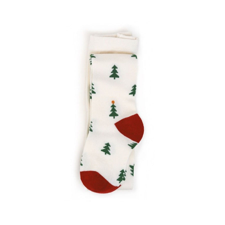 Christmas Tree Knit Tights-SOCKS, TIGHTS & LEG WARMERS-Little Stocking Co.-Joannas Cuties