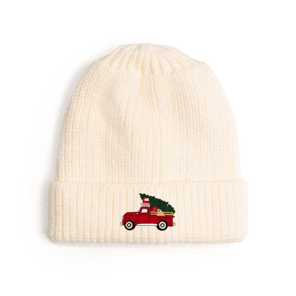 Christmas Truck Patch Beanie