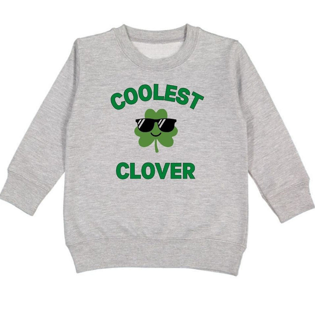 Coolest Clover St. Patrick's Day Sweatshirt - Grey