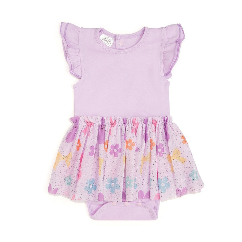 Coquette Easter Bunny Short Sleeve Tutu Bodysuit - Baby