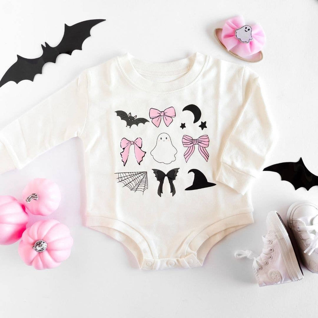 Coquette Tulle Ghost Bow Halloween Baby Headband