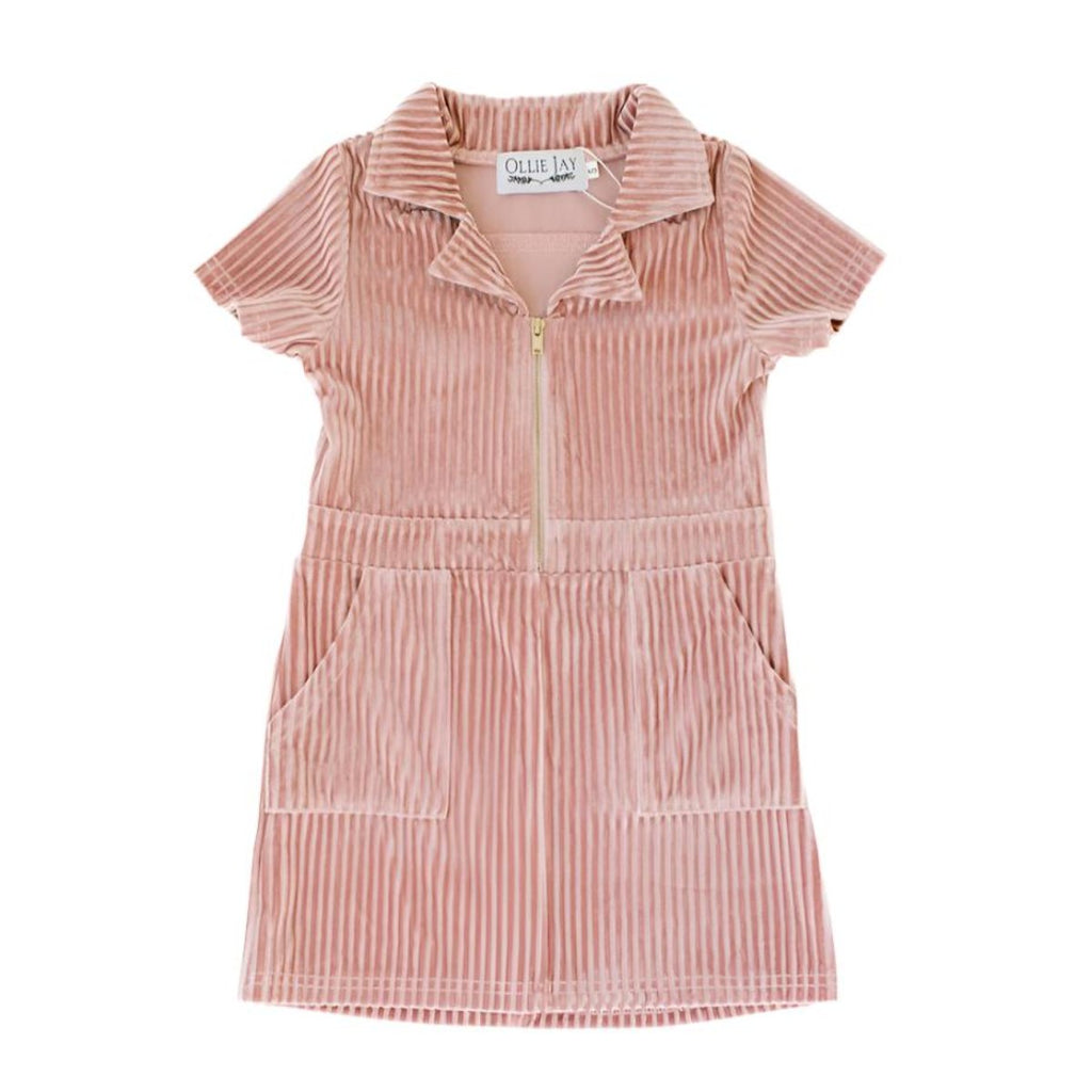 Corduroy Dress in Blush