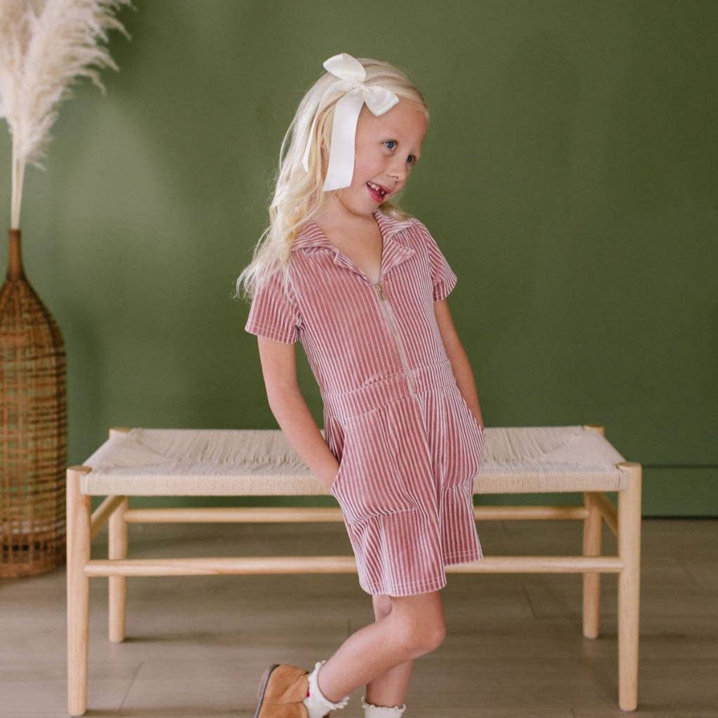 Corduroy Dress in Blush