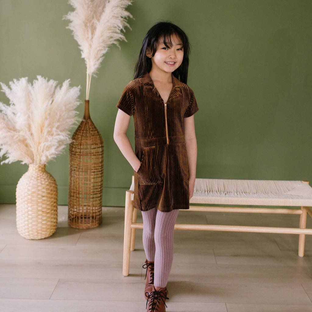 Corduroy Dress in Wood