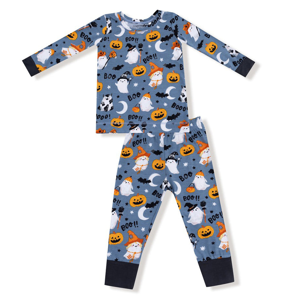 Costumed Ghosts - Glow In The Dark  Long Sleeve Loungewear Set