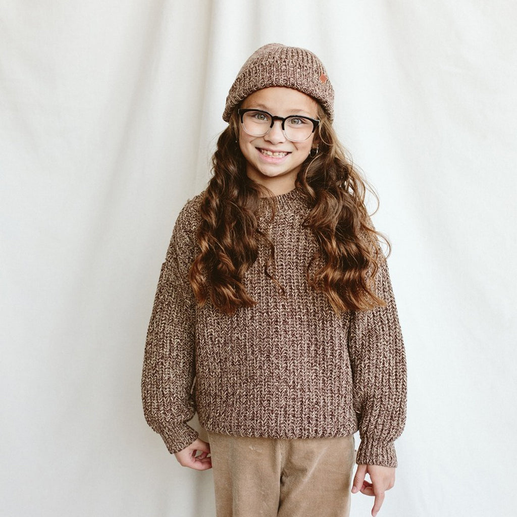Cotton Kids Knit Beanie - Bark-HATS & SCARVES-Goumikids-Joannas Cuties