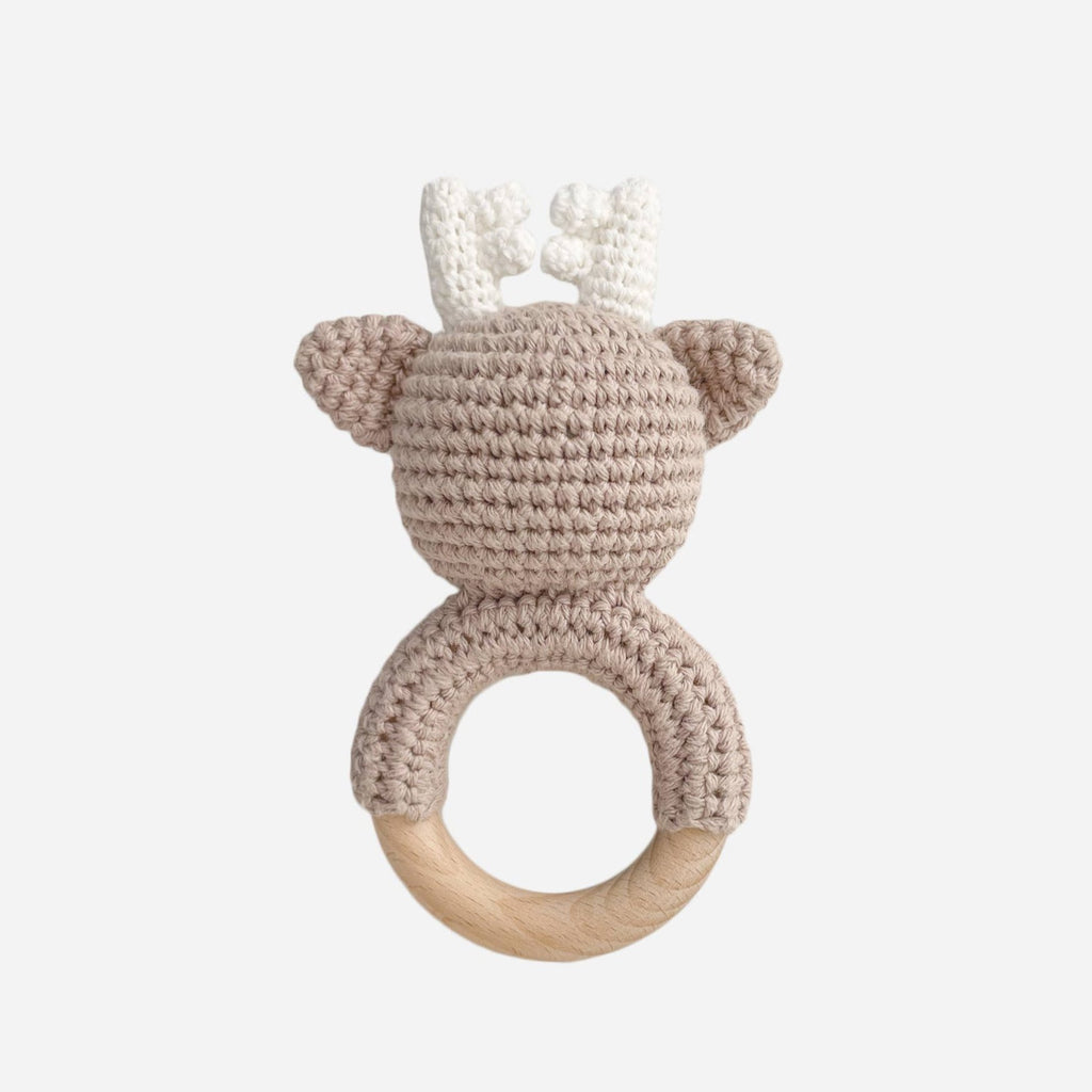 Cotton Rattle Teether Deer - Baby Gift