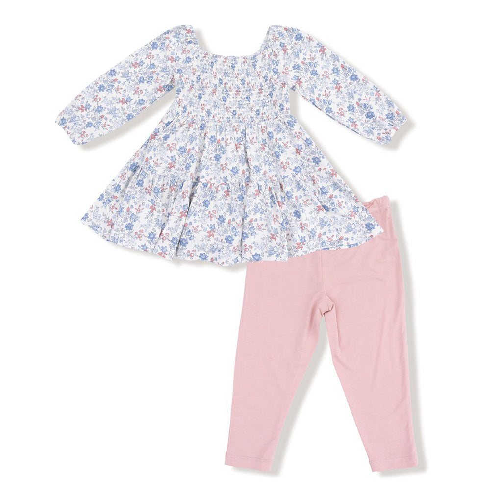 Country Girl Floral Cap Sleeve Dress + Bamboo Legging