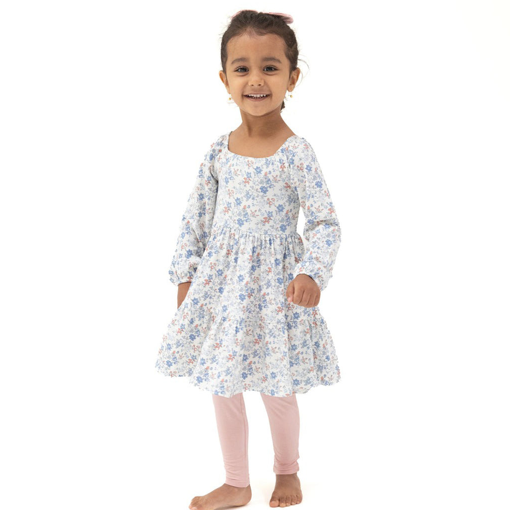 Country Girl Floral Cap Sleeve Dress + Bamboo Legging