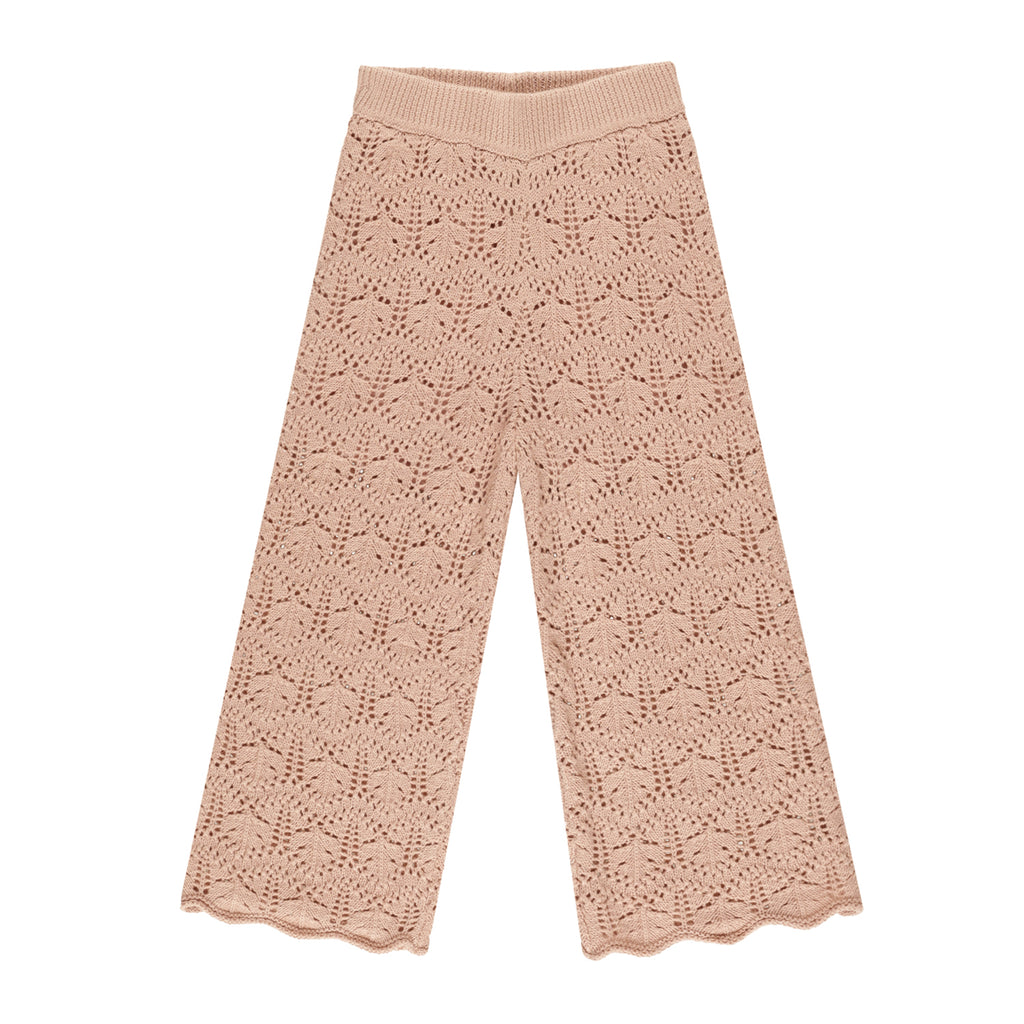 Crochet Knit Pant  - Rose