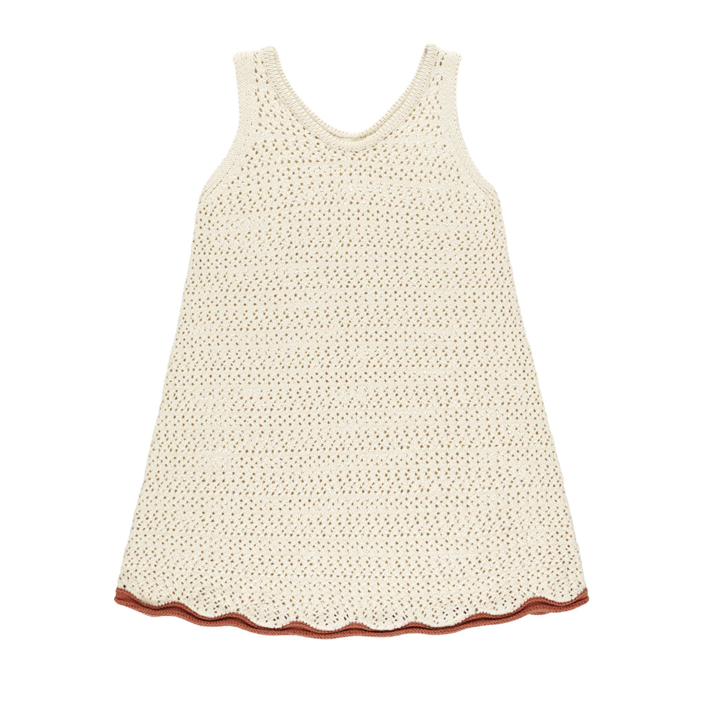 Crochet Tank Mini Dress - Natural