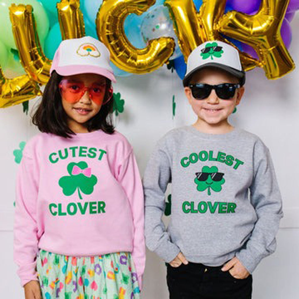 Cutest Clover St. Patrick's Day Sweatshirt-SWEATSHIRTS & HOODIES-Sweet Wink-Joannas Cuties