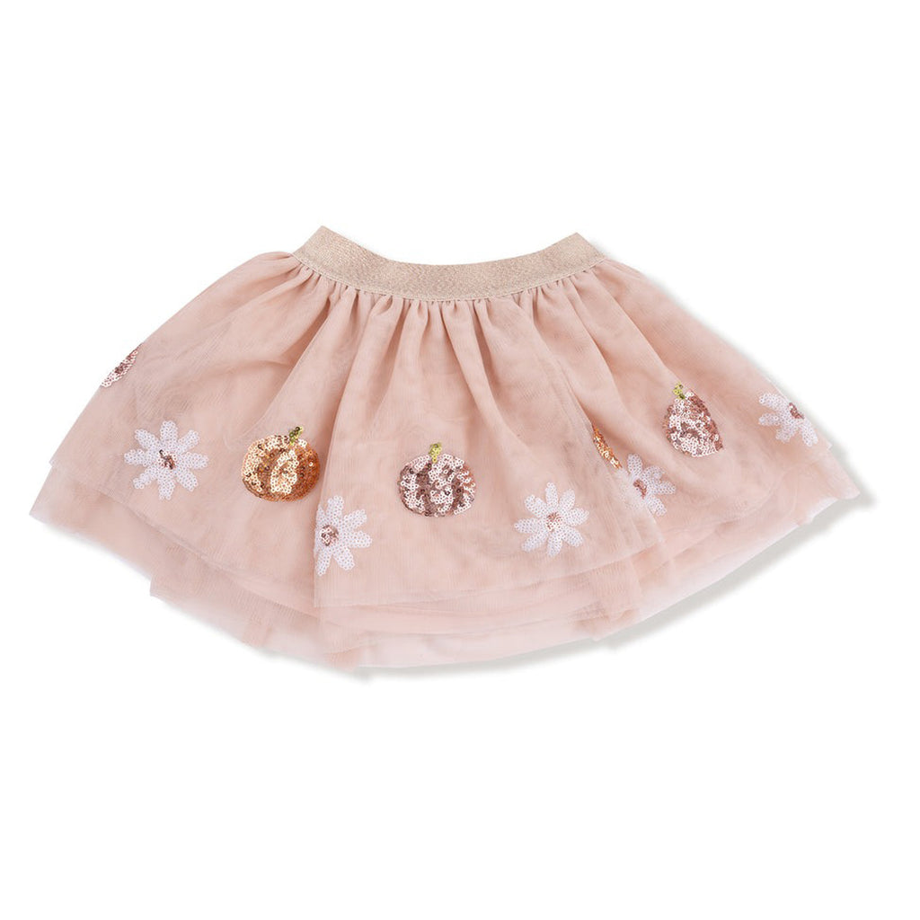 Cutie Pie - Pumpkins and Flowers Tutu Skirt