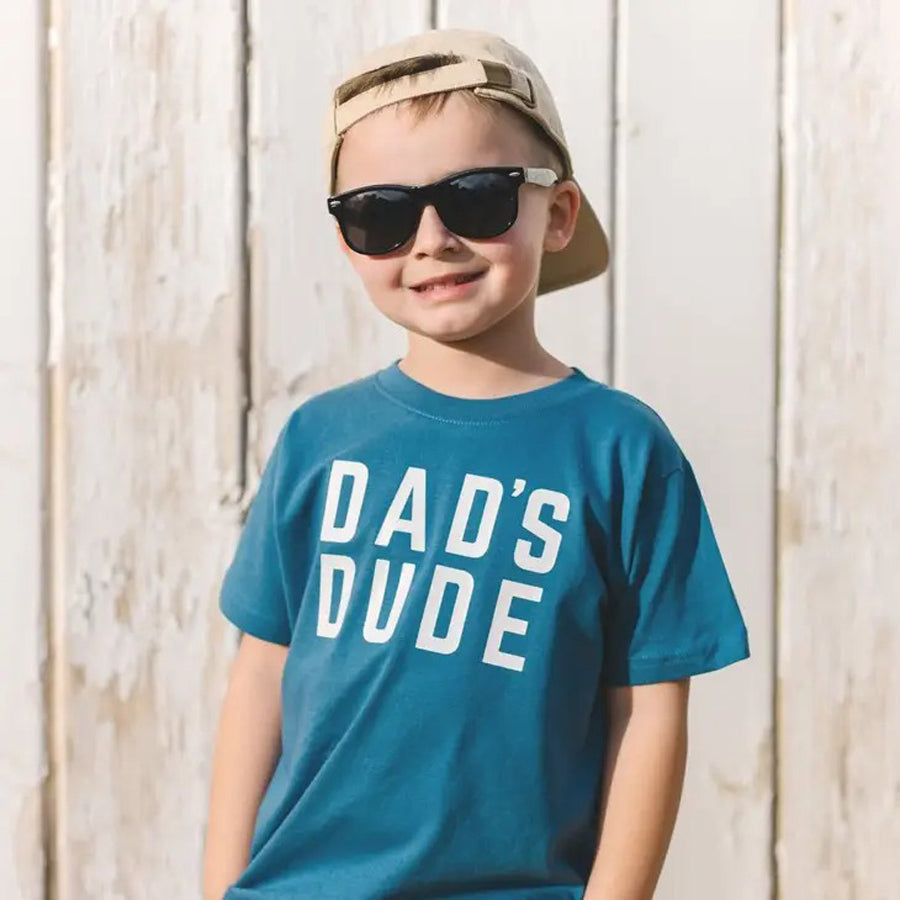 Dad's Dude Short Sleeve Shirt - Father's Day Kids Tee-TOPS-Sweet Wink-Joannas Cuties