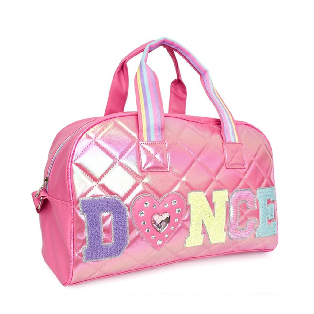 'Dance' Quilted Metallic Medium Duffle Bag-BACKPACKS, PURSES & LUNCHBOXES-OMG Accessories-Joannas Cuties
