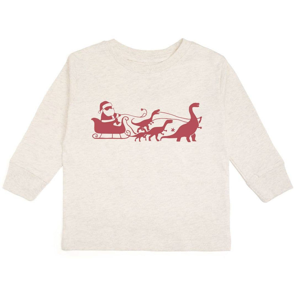 cream shirt with red santa