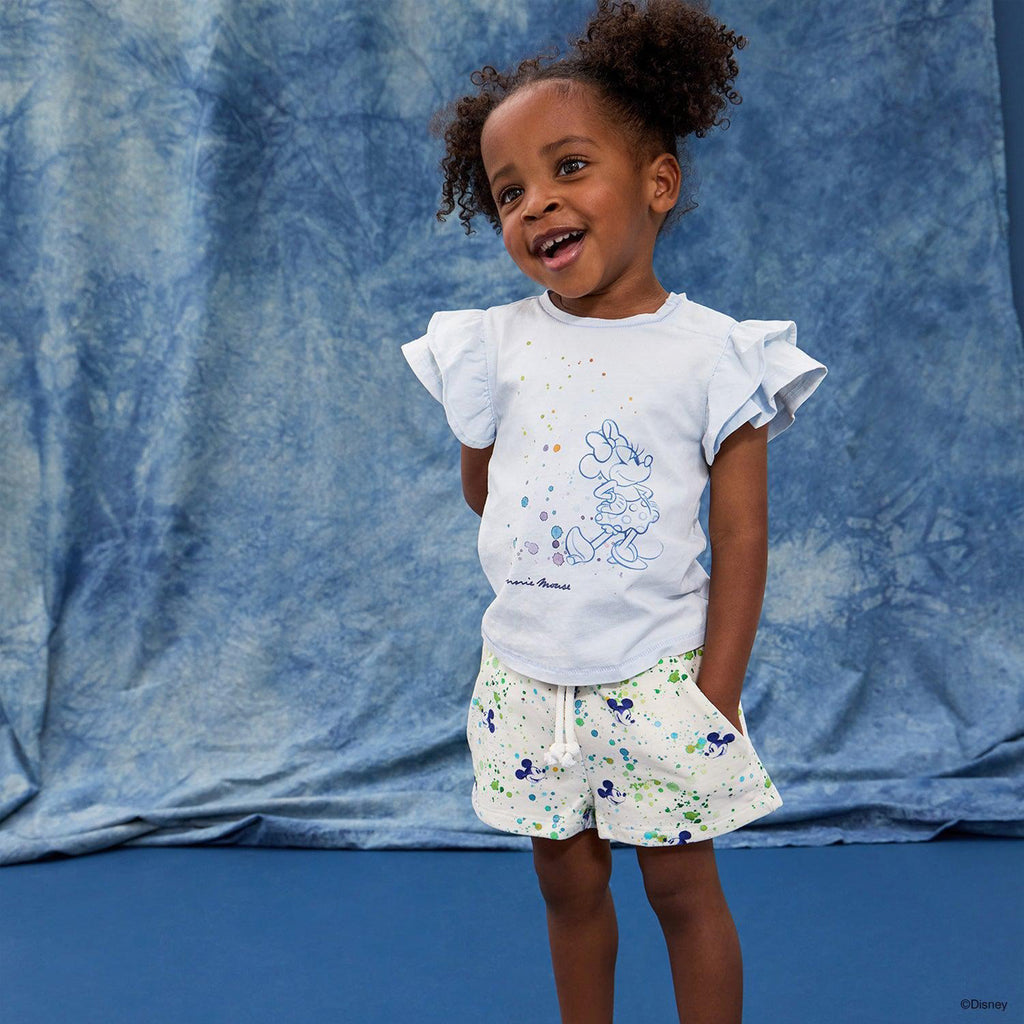 Disney - Magnetic Me Mickey Splatter Cotton Magnetic Double Ruffle Minnie T-Shirt