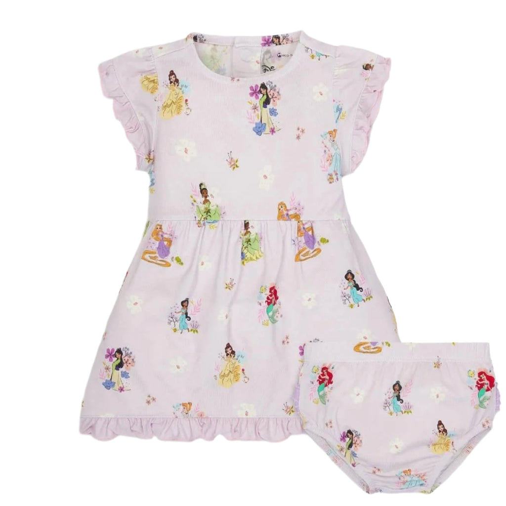 Disney Princess Modal Magnetic Little Baby Dress + Diaper Cover Set