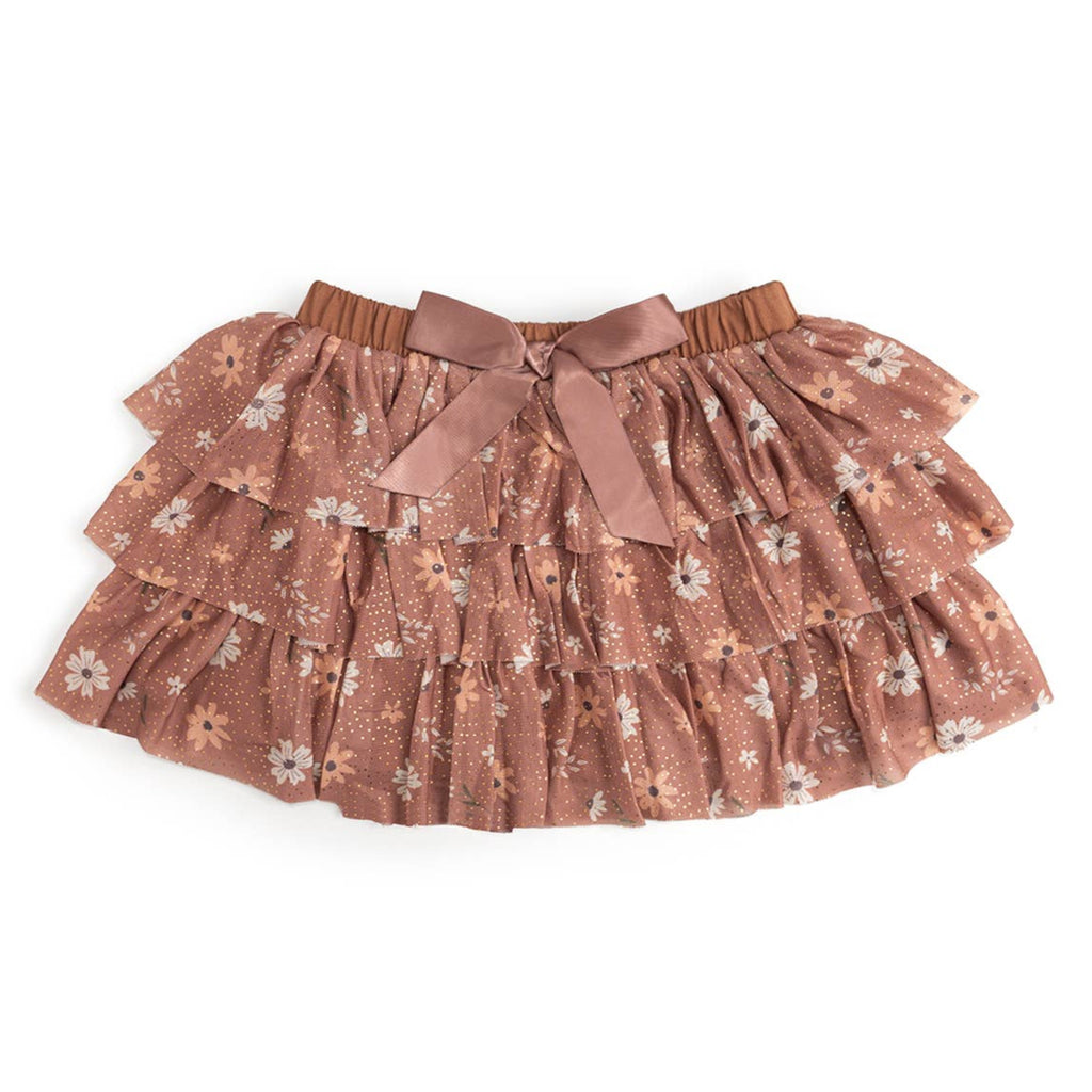 Ditsy Fall Floral Printed Tiered Tutu