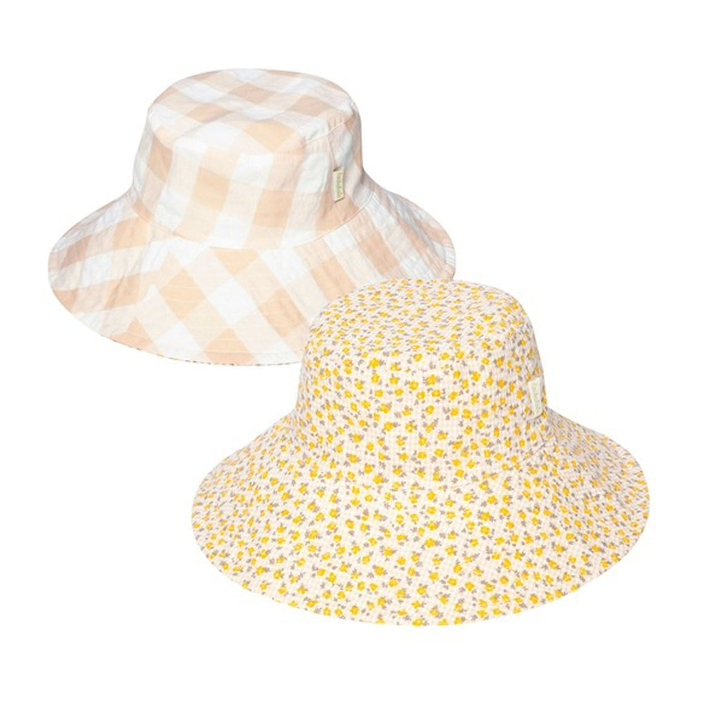 Ditsy Gingham Reversible Sun Hat-SUN HATS-Rockahula Kids-Joannas Cuties