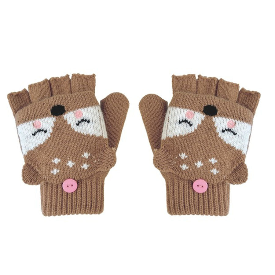 Doris Deer Knitted Gloves-GLOVES & MITTENS-Rockahula Kids-Joannas Cuties
