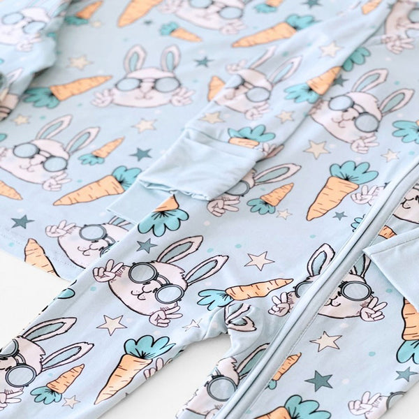 Easter Bamboo Zip Romper - Rad Rabbit