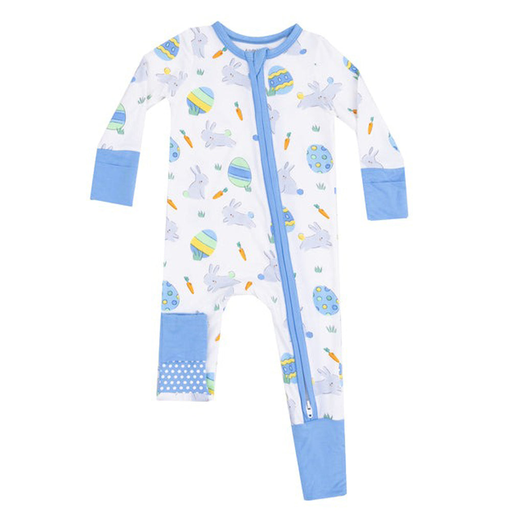 Easter Bunnies Blue - 2 Way Zipper Romper