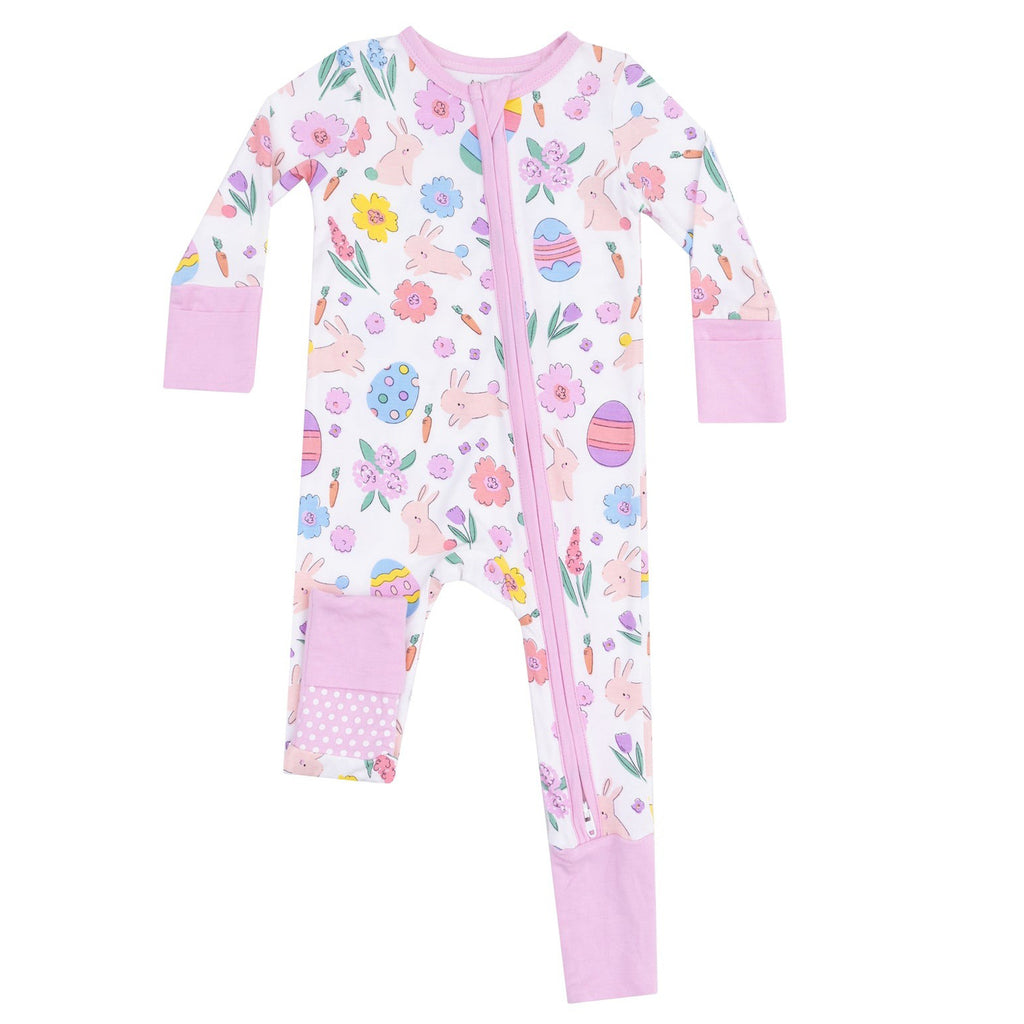 Easter Bunnies Pink - 2 Way Zipper Romper