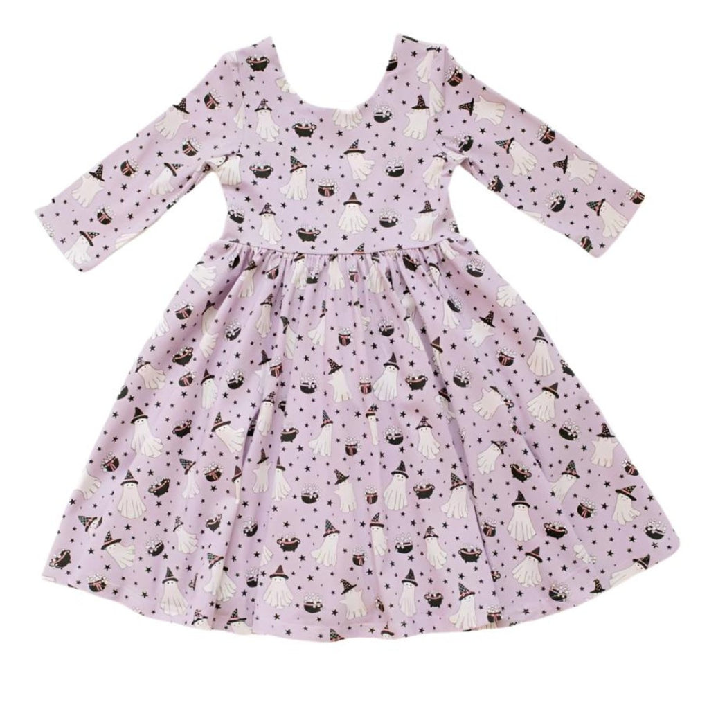 Emile Twirl Dress in Purple Cauldron