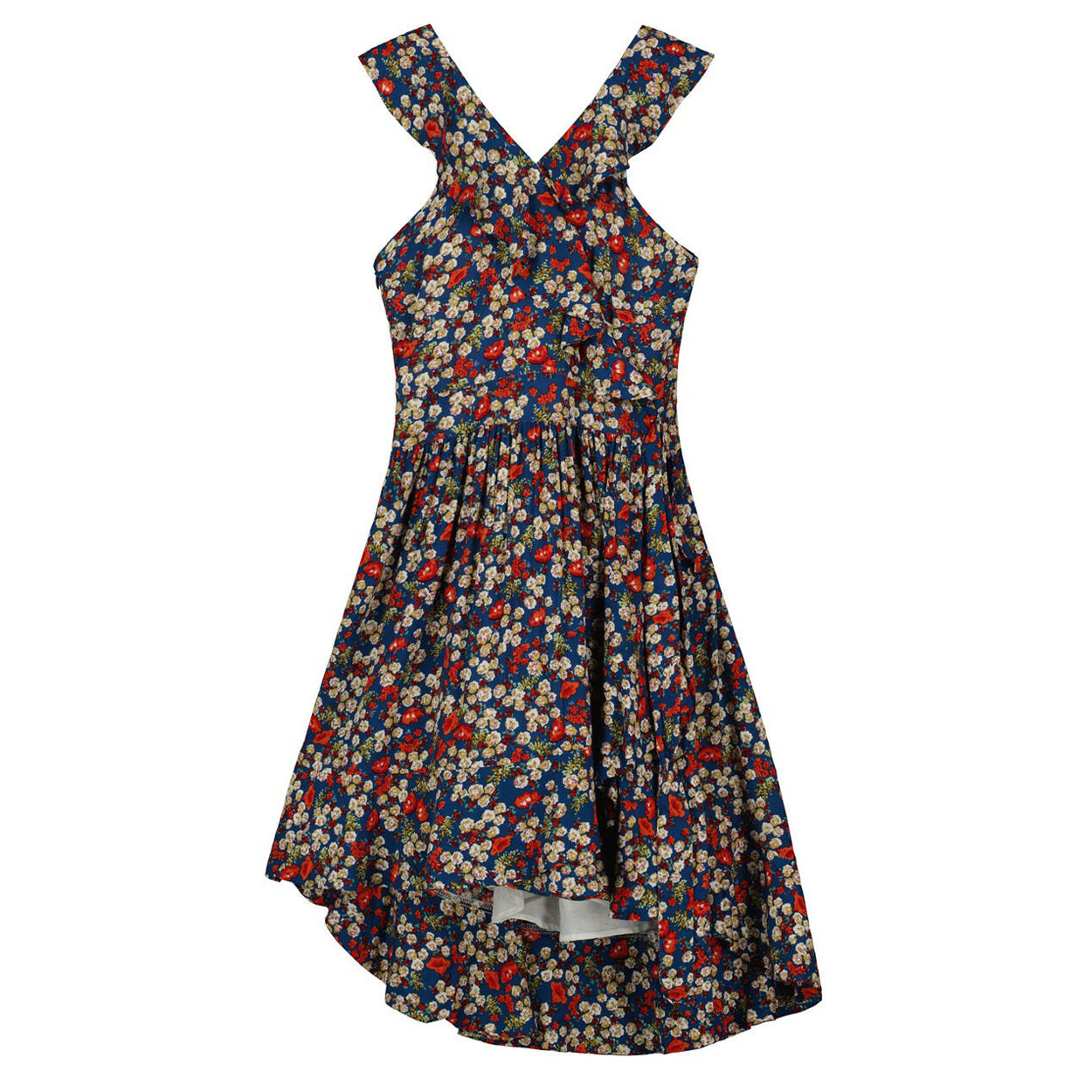 Etta Dress In Blue Vintage Floral