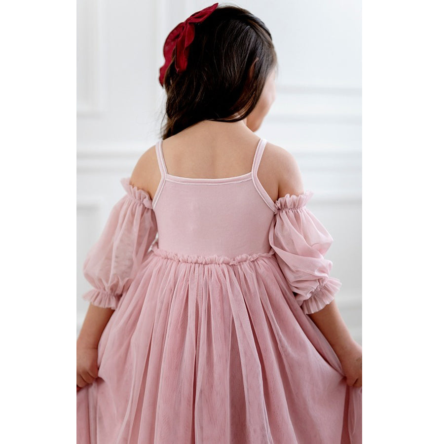 Everly Dress in Pink Rose Ombre | Special Occasion-DRESSES & SKIRTS-Ollie Jay-Joannas Cuties