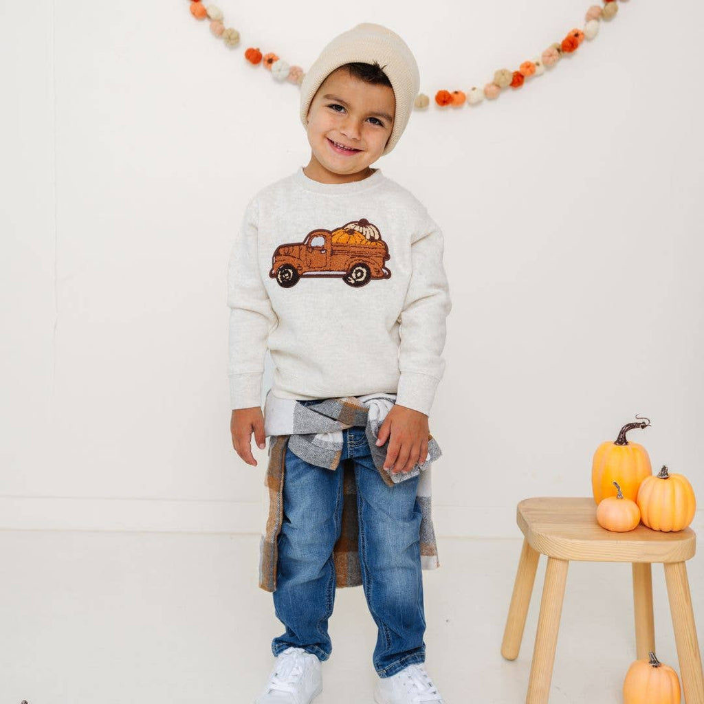 Fall Truck Patch Sweatshirt