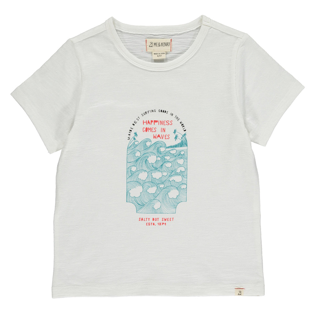 Falmouth Happiness Comes In Waves Tee