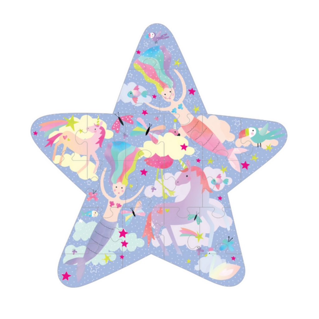 Fantasy 20pc "Star" Shaped Jigsaw with Shaped Box-Floss and Rock-Joannas Cuties