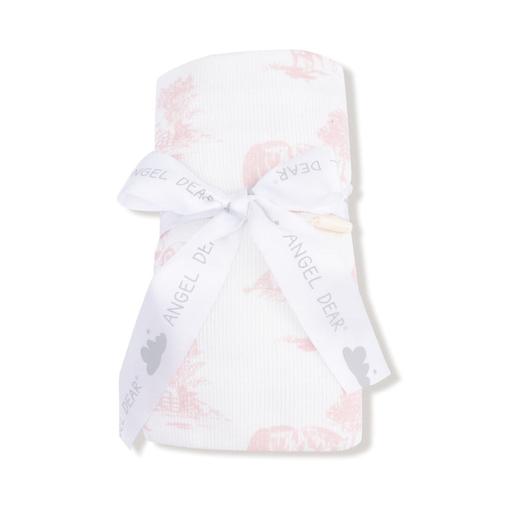 Farm Toile - Pink Swaddle Blanket