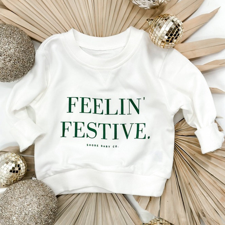 Feelin’ Festive - Pullover-TOPS-Shore Baby Co.-Joannas Cuties