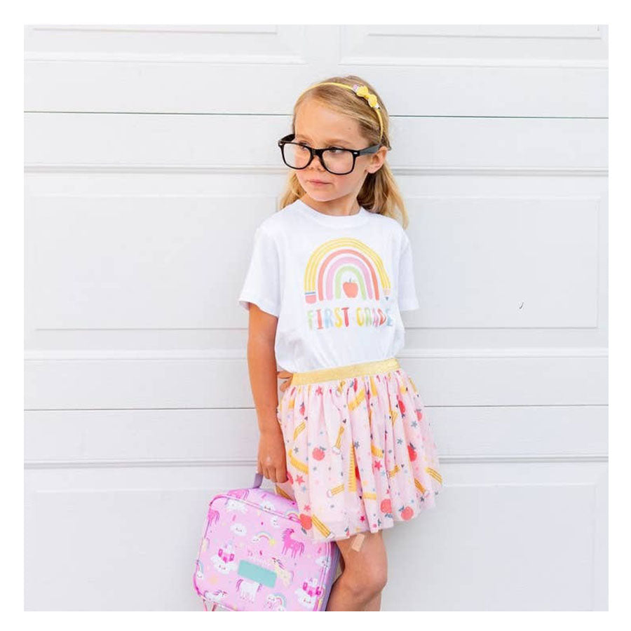 First Grade Pencil Rainbow Shirt-TOPS-Sweet Wink-Joannas Cuties