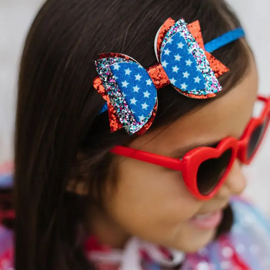 Flag Bow Headband - 4th of July - Kids Headband-HEADBANDS-Sweet Wink-Joannas Cuties