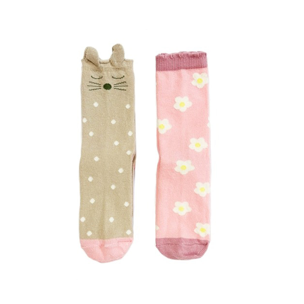 Flora Bunny 2 Pack Socks-SOCKS, TIGHTS & LEG WARMERS-Rockahula Kids-Joannas Cuties