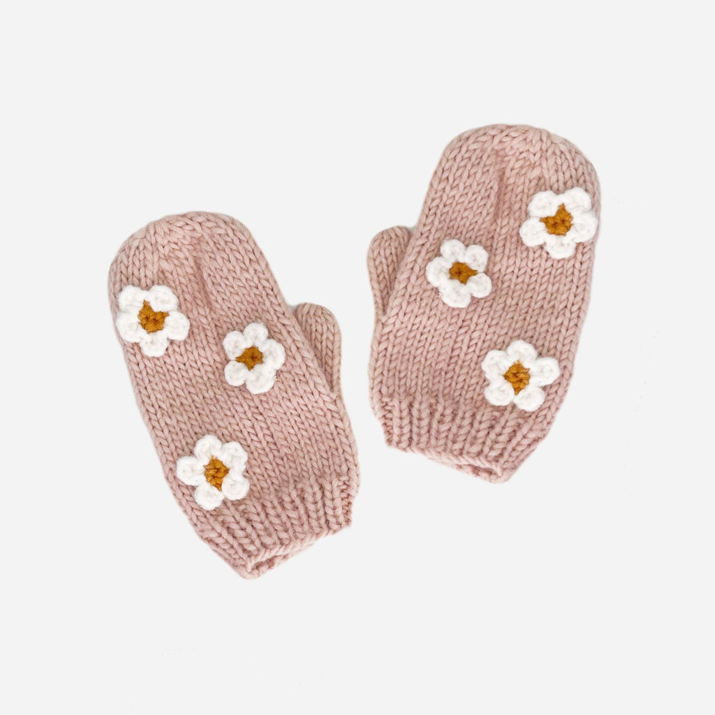 Flower Mittens Blush - Kids and Baby Mitts