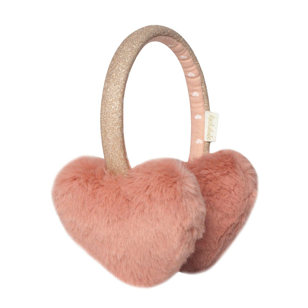 Fluffy Heart Earmuffs-Rockahula Kids-Joannas Cuties