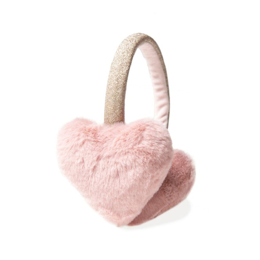 Fluffy Love Heart Earmuffs-HATS & SCARVES-Rockahula Kids-Joannas Cuties