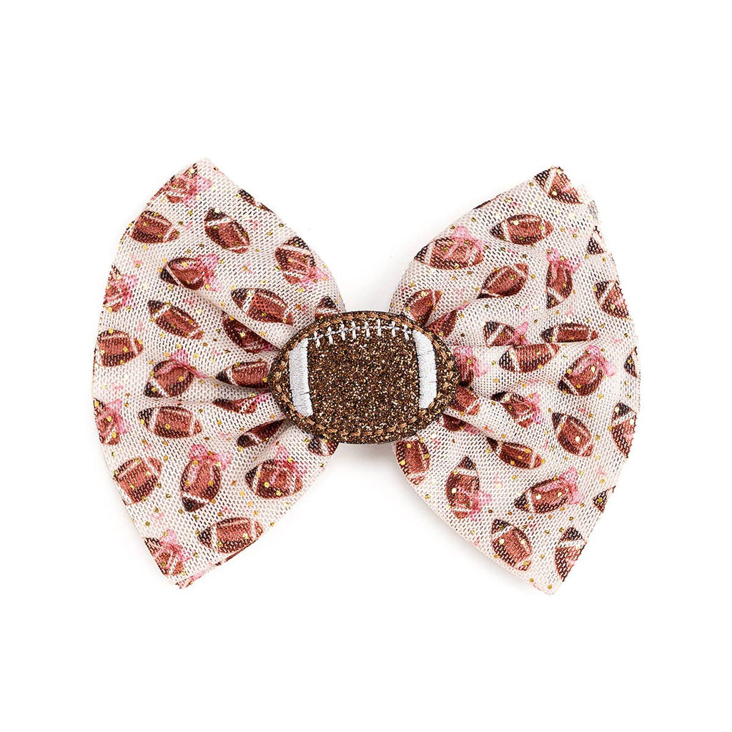 Football Cutie Tulle Bow Clip