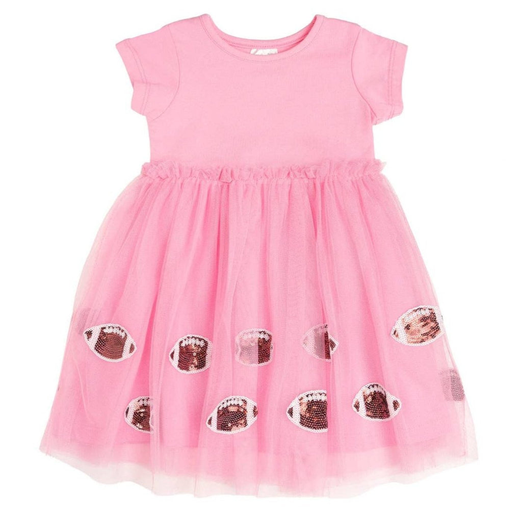 Football Sequin Short Sleeve Tutu Dress - Game Day Kids