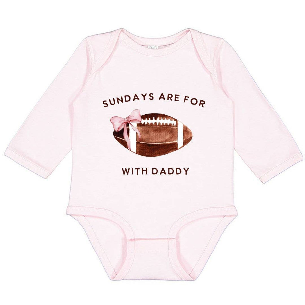 Football With Daddy Long Sleeve Bodysuit