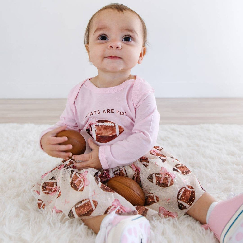 Football With Daddy Long Sleeve Bodysuit