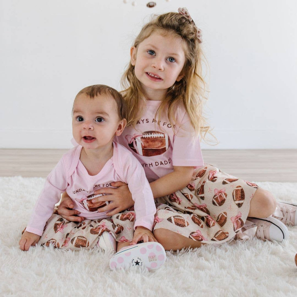 Football With Daddy Long Sleeve Bodysuit