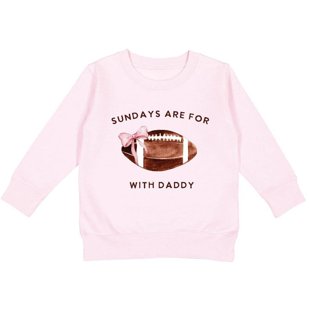 Football With Daddy Sweatshirt - Pink