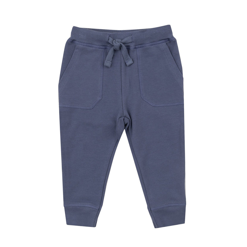 French Terry Jogger - Footbals Inky Blue