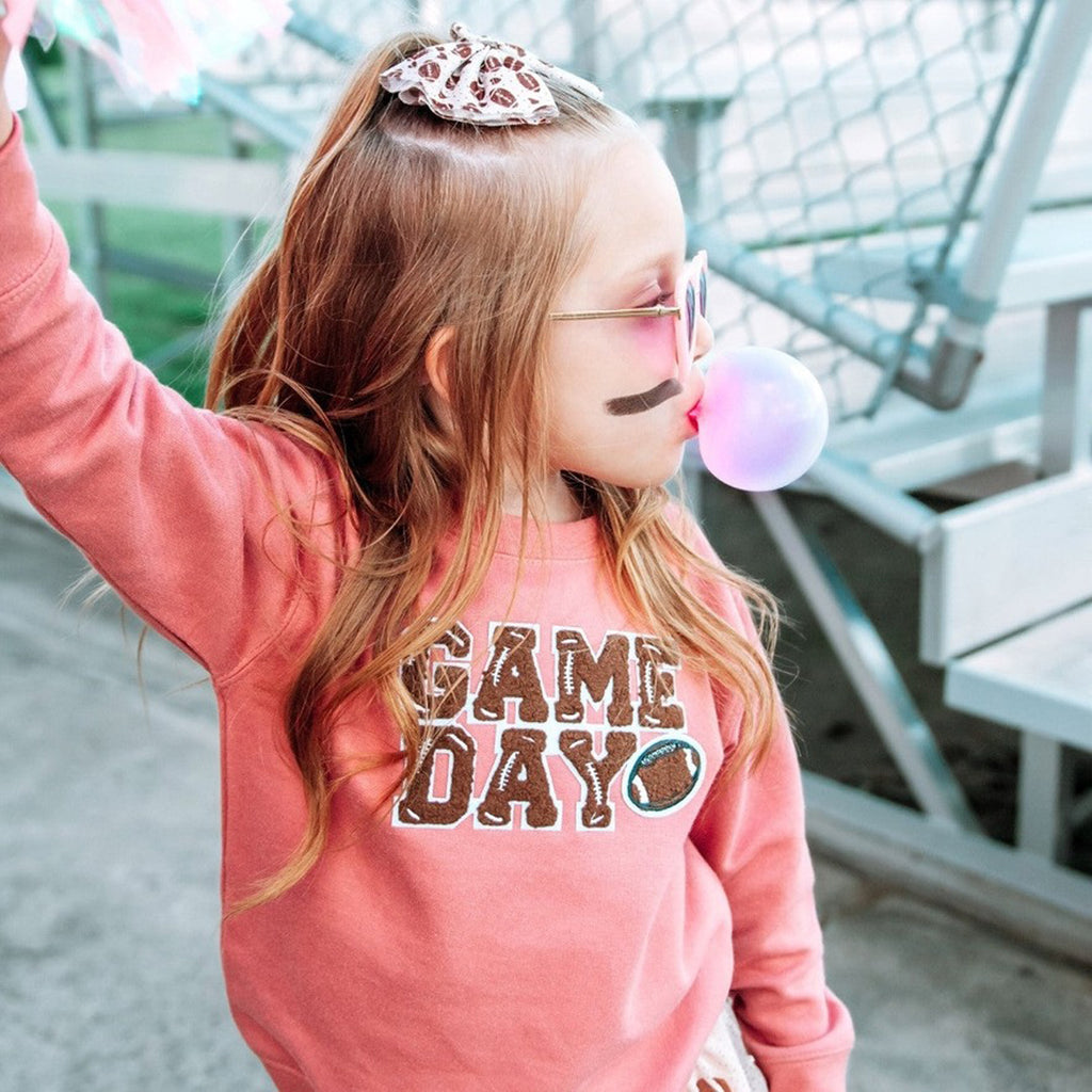 Game Day Patch Sweatshirt - Kids Football Sweatshirt